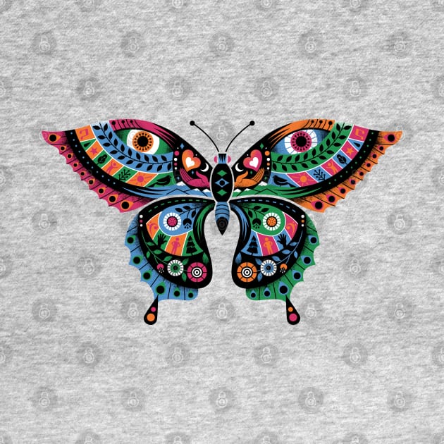 Tribal Butterfly by Lucie Rice Illustration and Design, LLC